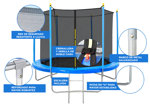 Cama Elástica Gadnic T10FT 3,06 mts con Red de Seguridad Reforzada Hasta 150kg