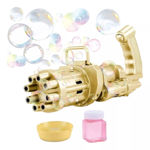 Juguete Burbujero Pistola Ametralladora + Liquido - dorado