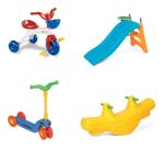 Combo  Bebe Sube Baja Tobogan Plaza Blanda Jardin 1a6 Envio
