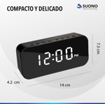 Reloj Despertador Y Parlante Bluetooth Alarma Micro Sd Radio