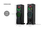 Parlante Gamer RGB Gadnic 2 en 1: Pc y Barra de Sonido