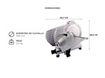 Cortadora de Fiambre Dynam-h Systel CF300 300mm Aluminio Fiambreria Almacen