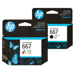 Kit De Cartuchos De Tinta Hp 667 Tricolor + Negro Original