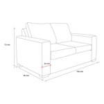 Sillón Bocaccio 2 Cuerpos de Chenille Jumper Habano Full Confort