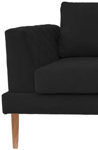 Sillon Sofa 2 Cuerpos Capri Pana Negro 1.60 MTS