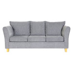Sillón Trento 3 Cuerpos  de Chenille Zafiro Gris Claro Full Confort