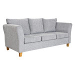 Sillón Trento 3 Cuerpos  de Chenille Zafiro Gris Claro Full Confort