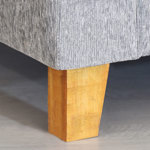 Sillón Trento 3 Cuerpos  de Chenille Zafiro Gris Claro Full Confort