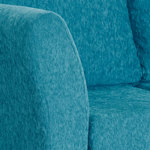 Sillón Trento 3 Cuerpos de Chenille Turquesa Full Confort