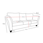 Sillón Trento 3 Cuerpos de Chenille Turquesa Full Confort
