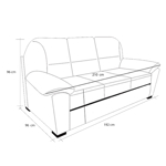 Sillón Nevada 3 Cuerpos de Chenille Zafiro Rojo Full Confort