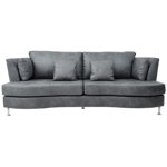SILLON SOFA ELEGANCE 3 CPOS 180x90 PANA GRIS OSCURO