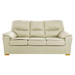 Sillón Nevada 3 Cuerpos de Eco Cuero Talampaya Champagne Full Confort
