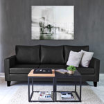 Sillón Tiziano Compact 3 Cuerpos de eco cuero negro Full Confort