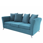 Sillón Trento X4 3 Cuerpos de Chenille Zafiro Turquesa