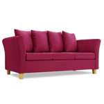 Sillón Trentino 3 Cuerpos de Pana antimanchas Rojo Full Confort