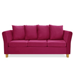 Sillón Trentino 3 Cuerpos de Pana antimanchas Rojo Full Confort
