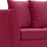 Sillón Trentino 3 Cuerpos de Pana antimanchas Rojo Full Confort