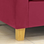 Sillón Trentino 3 Cuerpos de Pana antimanchas Rojo Full Confort