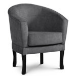 Sillón Individual Shey Espácity Tela Star Gris Antimanchas