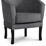 Sillón Individual Shey Espácity Tela Star Gris Antimanchas
