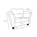 Sillón Trento 1 Cuerpo de Chenille Jumper Chocolate Full Confort