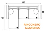 Sillón de 3 Cuerpos Esquinero Convertible Ecocuero Gris Claro