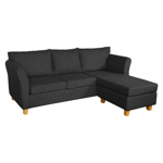 Sillón Esquinero Trento 3 cuerpos Chenille Jumper Gris Oscuro Full Confort