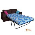 Sofá Cama Bocaccio 3 Cuerpos de Chenille Zafiro Chocolate Full Confort