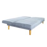 Futón Boston 1 plaza 3 Cuerpos de Chenille Zafiro Gris Claro Full Confort
