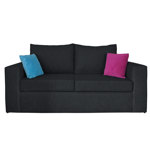Sofá Cama Bocaccio 3 Cuerpos de Chenille Gris Oscuro Full Confort