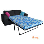 Sofá Cama Bocaccio 3 Cuerpos de Chenille Gris Oscuro Full Confort