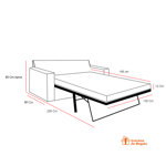 Sofá Cama Bocaccio 3 Cuerpos de Chenille Gris Oscuro Full Confort