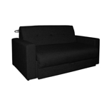 Sillón Diván Cama Cubo 2 cuerpos Chenille Jumper Negro  Fullconfort