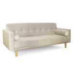 Sofá Cama 3 cuerpos 215x80 Detroit en pana antimanchas beige Fullconfort