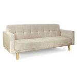 Sofá Cama 3 cuerpos 215x80 Detroit en pana antimanchas beige Fullconfort