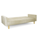 Sofá Cama 3 cuerpos 215x80 Detroit en pana antimanchas beige Fullconfort