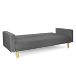 Sofá Cama 3 cuerpos 215x80 Detroit en pana antimanchas gris oscuro Fullconfort