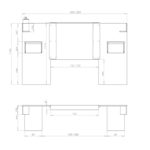 CABECERA RESPALDO DE CAMA COMBINABLE CON MESAS FLOTANTES MELAMINA HELSINKI