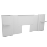 Respaldo Cabecera de Cama con puerta y espacio de guardado extensible  110 x45 cm CODIGO 3013 BLA