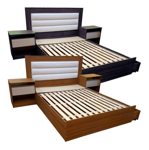 Respaldo Sommier Tapizado 1,86m Cabezal Cama Acolchado Roble Moro