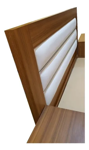 Respaldo Sommier Tapizado 1,86m Cabezal Cama Acolchado Roble Moro