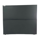Respaldo Sommier 2 Plazas 140cm Tapizado Liso Ecocuero Negro