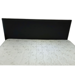 Respaldo Sommier 2 Plazas 140cm Tapizado Liso Ecocuero Negro