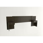 Respaldo Adaptable 1.40 - 1.60 con mesas de luz Tables 6424 Caoba Tabaco
