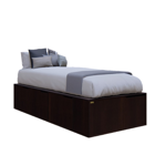 CAMA EMC CUBO 1 PLAZA 3 CAJONES 1 ZAPATERO WENGUE (CAMA090W)