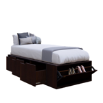 CAMA EMC CUBO 1 PLAZA 3 CAJONES 1 ZAPATERO WENGUE (CAMA090W)