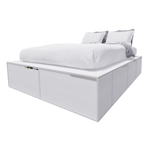 CAMA EMC KING 2M C 6 CAJONES Y 2 ZAPATERO BLANCO (CAMA20BL)