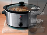 Olla de Cocción Lenta Gadnic Delight 3,5Lts Temperatura Regulable