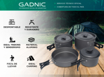 Set de 4 Ollas De Aluminio Gadnic desmontables para exterior